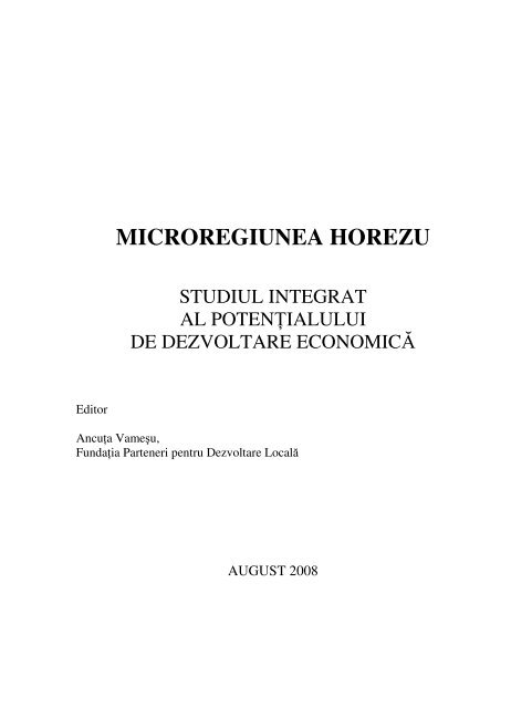 Studiu potential ADH - HorezuOnline.ro