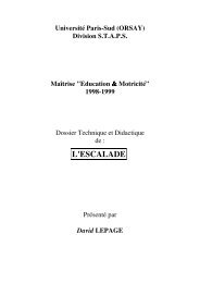 Dossier technique et didactique de l'escalade - Kinescalade.com