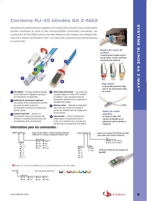 CATALOGUE DE PRODUITS Z-MAX™ - Siemon