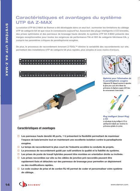 CATALOGUE DE PRODUITS Z-MAX™ - Siemon