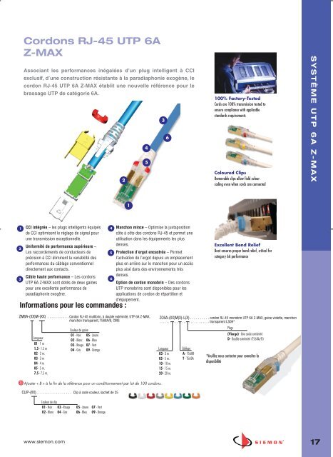 CATALOGUE DE PRODUITS Z-MAX™ - Siemon