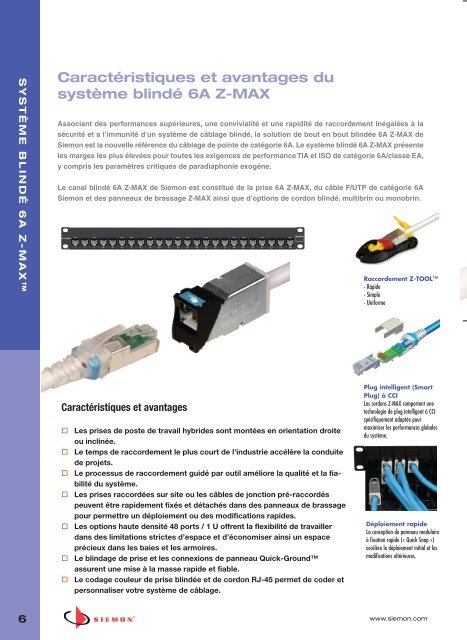 CATALOGUE DE PRODUITS Z-MAX™ - Siemon