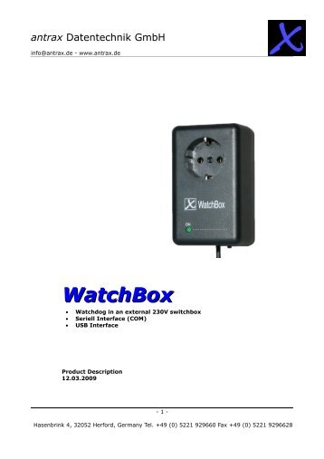 Watchbox - antrax.de