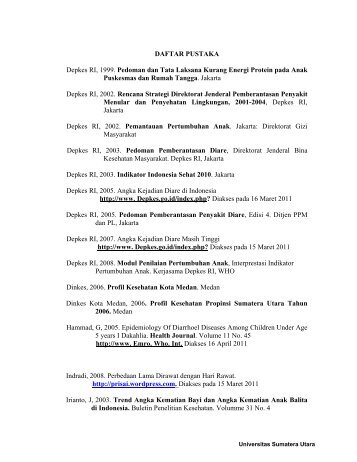 DAFTAR PUSTAKA Depkes RI, 1999. Pedoman dan Tata Laksana ...