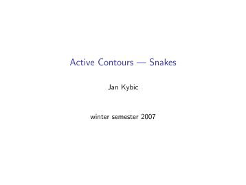Active Contours --- Snakes