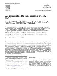 Are prions related to the emergence of early life? - instituto de ...
