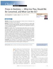 Prions in Dentistry - Canadian Dental Association