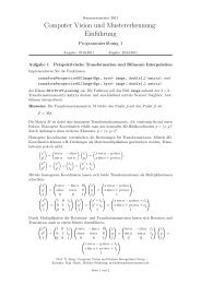 Programmierübungszettel - Computer Vision und Pattern ...