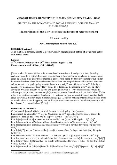 Memorandum de l carracke de Jene vent a ... - SAS-Space