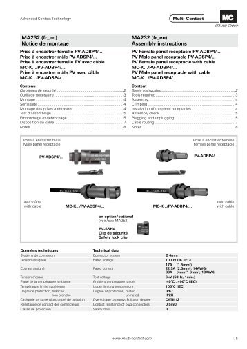 Assembly instructions MA232 (fr_en) - Multi-Contact