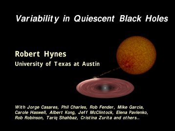 Variability in Quiescent Black Holes - Chandra X-Ray Observatory ...