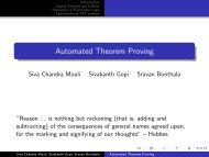 Automated Theorem Proving - Department of Computer Science and ...