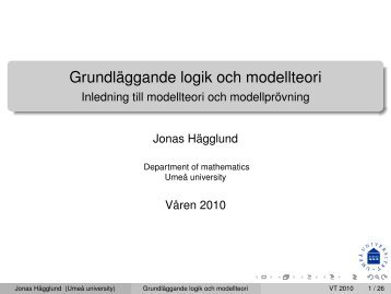Grundläggande logik och modellteori - Inledning till modellteori och ...
