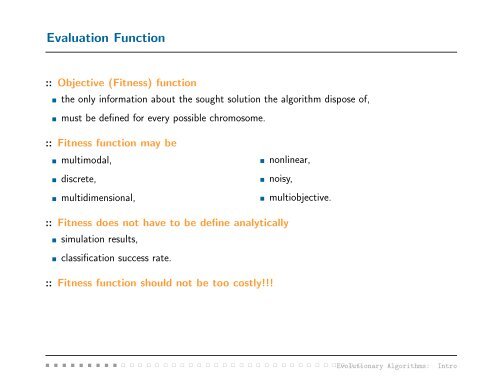 Evolutionary Algorithms: Introduction Jiˇr´ı Kubal´ık Department of ...