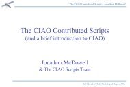 The CIAO Contributed Scripts - Chandra X-Ray Observatory (CXC)