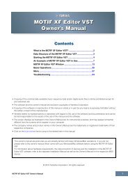 MOTIF XF Editor VST Owner's Manual - Cyborgstudio.com