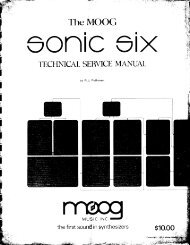 Moog Sonic 6 Technical Service Manual - Lojinx