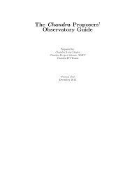 The Chandra Proposers' Observatory Guide - Chandra X-Ray ...