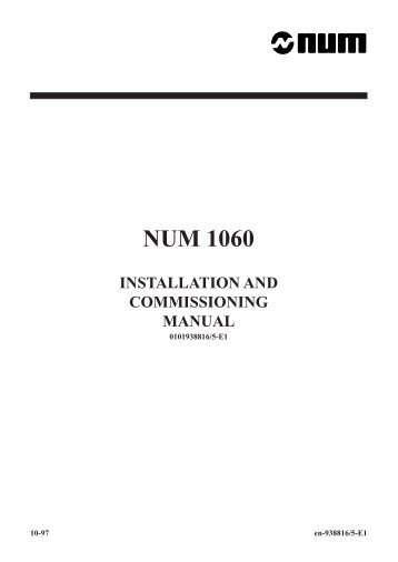 Installation and commissioning manual 1060 - Documentation CN