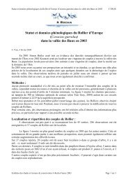 Statut et données phénologiques du Rollier d'Europe ... - A Rocha