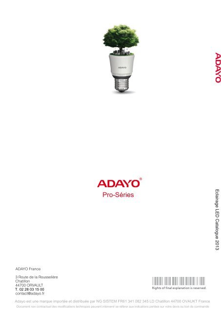 Eclairage LED Eclairage LED - ADAYO France LED