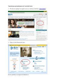 Tutorial para preenchimento do Currículo Lattes 1. Por meio ... - Unitau