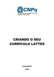 CRIANDO O SEU CURRÍCULO LATTES - UnB