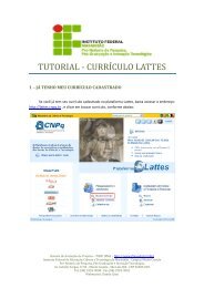 tutorial curriculo lattes - IFMa