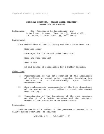 kinetics the iodination of propanone Background the reaction between iodine and propanone proceeds in acid solution the acid acts as a catalyst i2(aq) + ch3 coch3(aq) → ch3 coch2i(aq) + h+(l) + i¯ (ag. kinetics the iodination of propanone Background the reaction between iodine and propanone proceeds in acid solution the acid acts as a catalyst i2(aq) + ch3 coch3(aq) → ch3 coch2i(aq) + h+(l) + i¯ (ag.