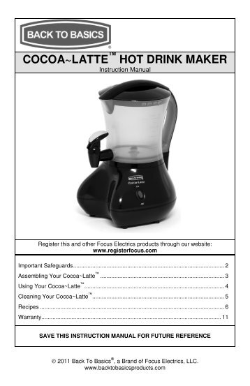 cocoa~latte hot drink maker - West Bend® - Kitchen Appliances