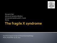 The fragile X syndrome - Istituti