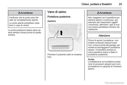 Manuale - Opel