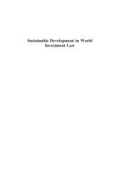 Sustainable Development in World Investment Law - ita