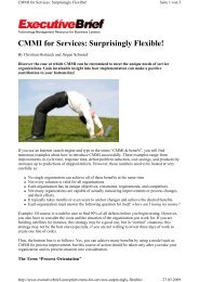 CMMI for Services: Surprisingly Flexible! - Anywhere.24