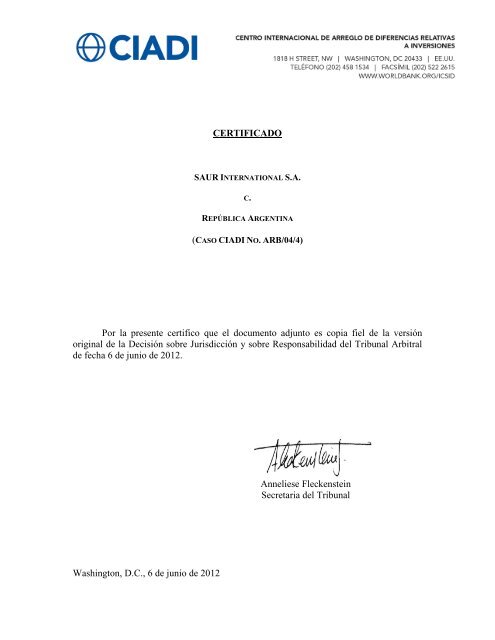 CERTIFICADO Por la presente certifico que el documento ... - ita