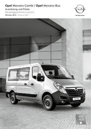 Movano Combi/Bus Listino prezzi - Opel