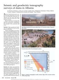Seismic and geoelectric tomography surveys of dams in Albania