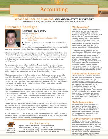 Accounting - Spears School of Business - Oklahoma State University