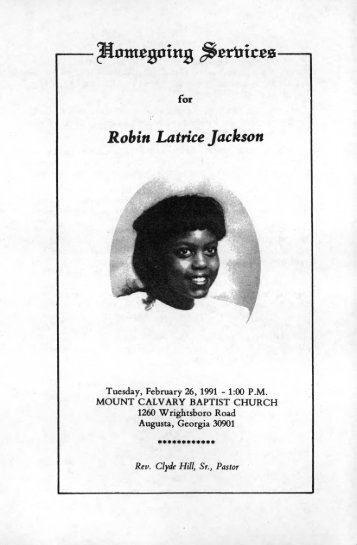 Robin Latrice Jackson - University of Georgia