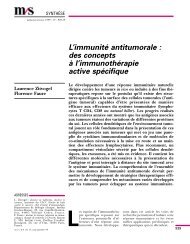 L'immunité antitumorale : des concepts à l ... - iPubli-Inserm