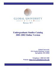 2001/02 Catalog - Global University