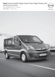 Opel Vivaro Combi / Opel Vivaro Tour / Opel Vivaro Life