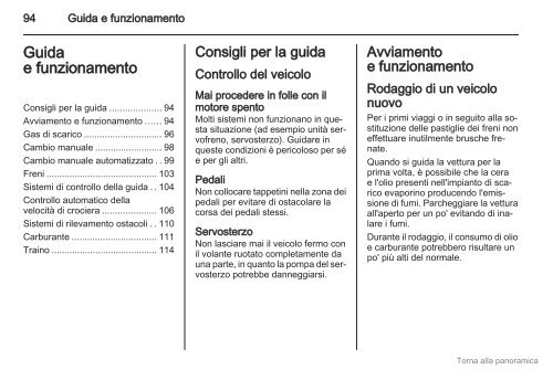 Download manuale - Opel