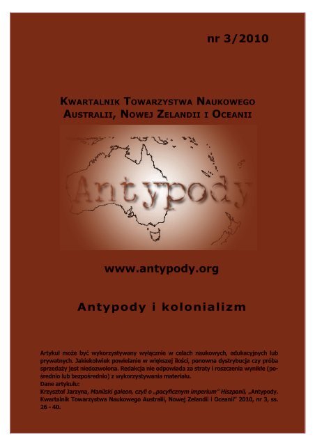 Manilski galeon, czyli o "pacyficznym imperium ... - Antypody.org