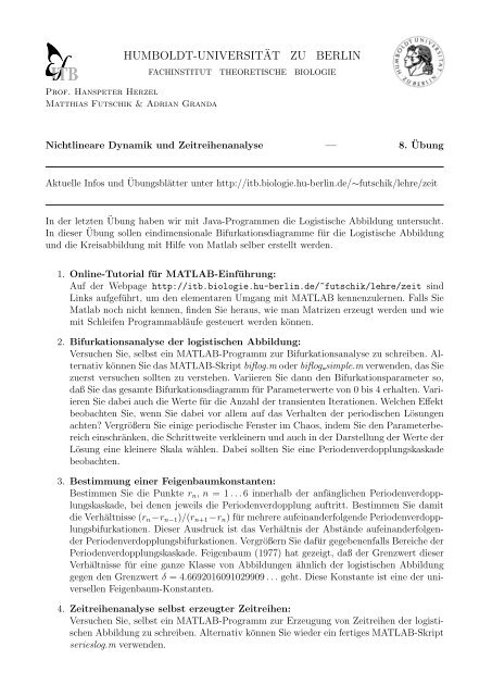8. Übung (pdf) - ITB Berlin
