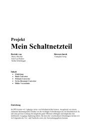 Projekt Mein Schaltnetzteil - itet