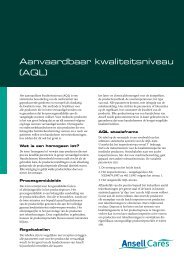 Aanvaardbaar kwaliteitsniveau (AQL) - Ansell Healthcare Europe