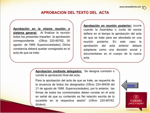 QUE REQUISITOS DEBE CONTENER UN ACTA ART 431. C.Co