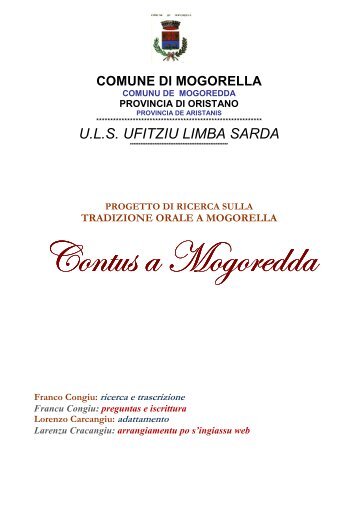 comunu de mogoredda - Comune di Mogorella