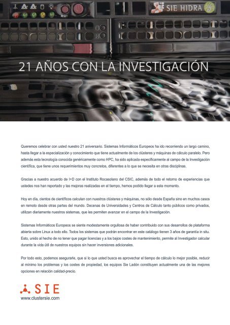 Descargue nuestro catálogo de productos y servicios. - SIE